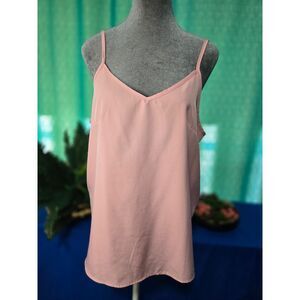 Shein Pink V-Neck Crisscross Back Camisole Tank Top Size XL